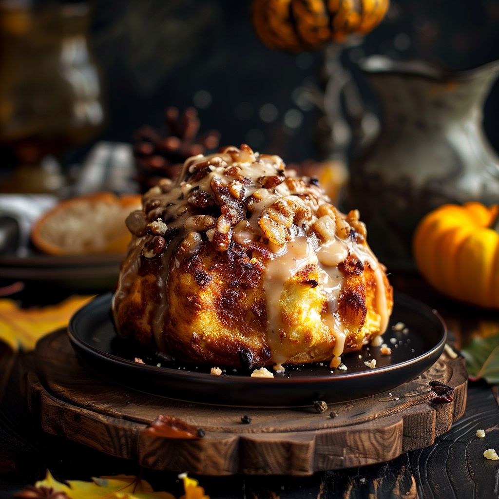 A rustic table set with bowls of warm, seasonal fall dishes, featuring rich colors and textures.